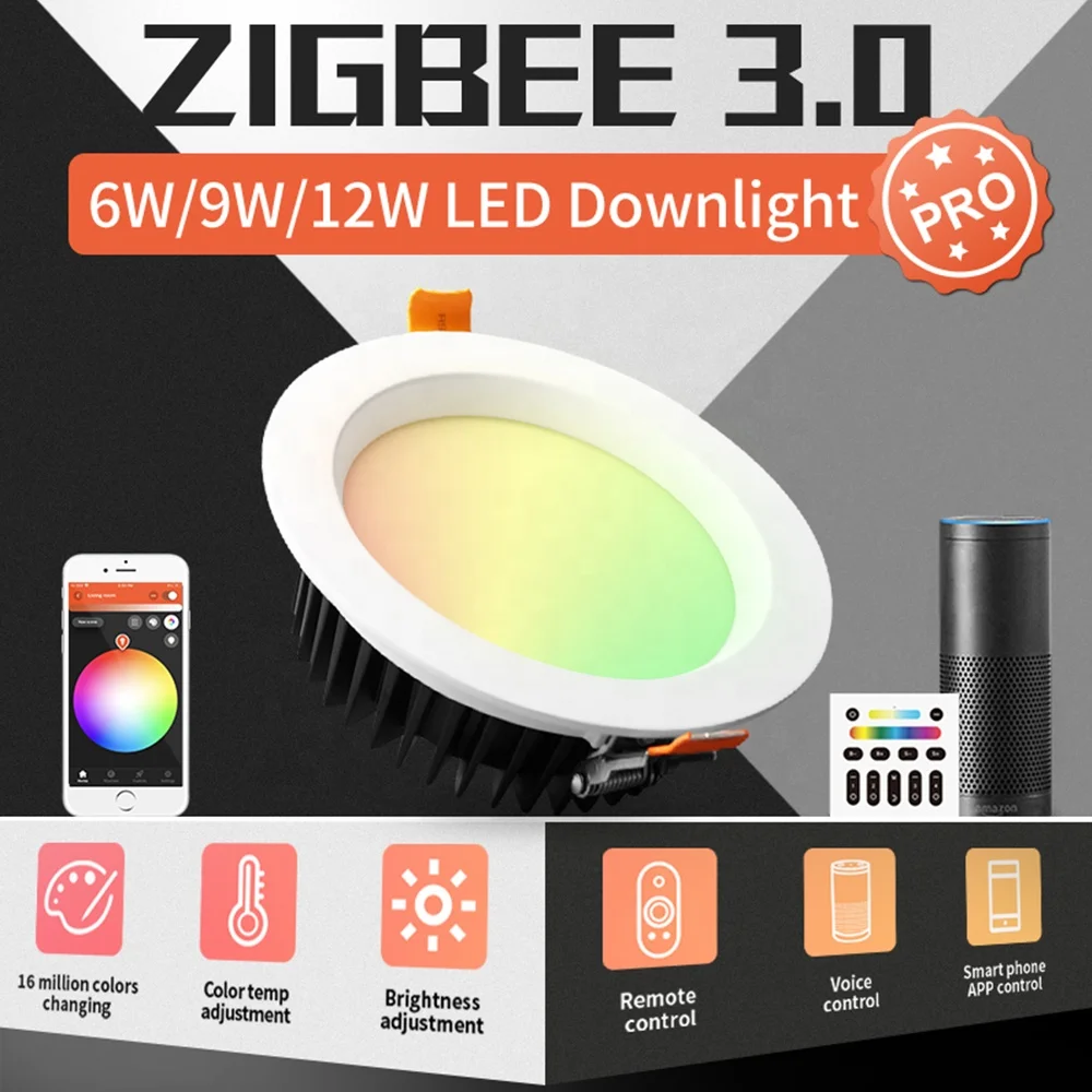 2024 Новый светодиодный светильник Gledopto zigbee3.0 pro RGB CCT пульт дистанционного управления GL-D-004P переменного тока 100-240 В 2000 К-6500 К