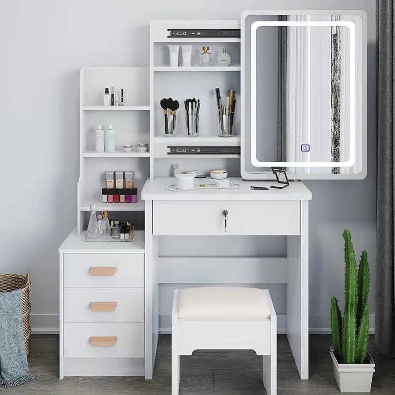 Modern Dressing Table Bedroom Bay Window Small Unit Makeup Table Storage Cabinet Integrated Dressing Table
