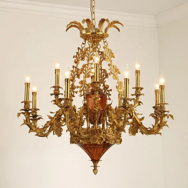 Hot sale high quality classic chandelier brass 12arms lights  made in china with 10 years warranty brass chandelier candle lamp