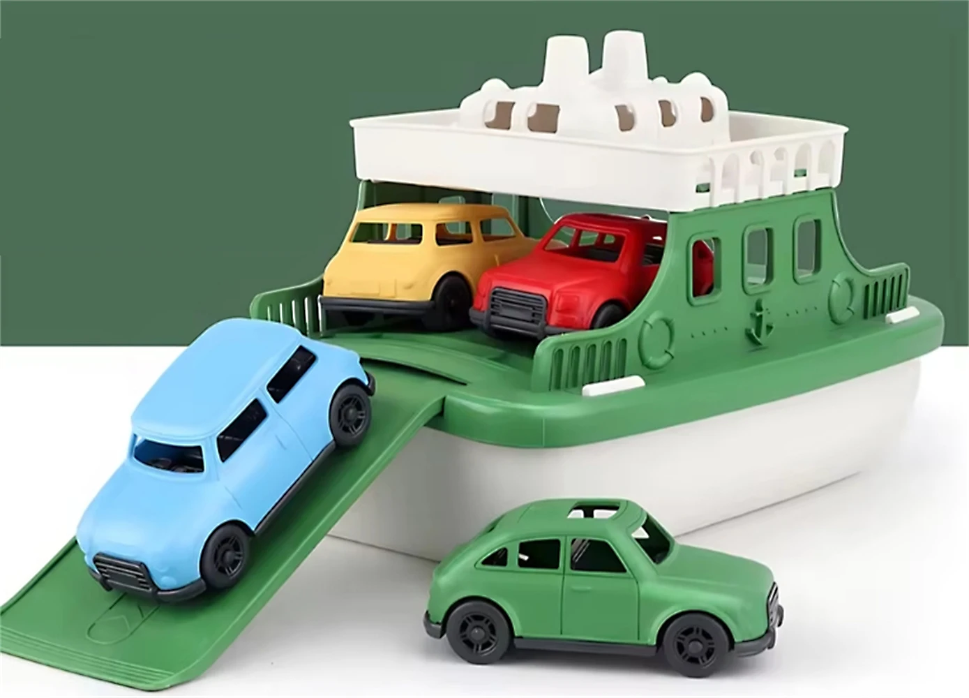 Hot Selling Children Ship Set DIY Assembly Toy Kids Educational Truck Transport Car Carrier Boat Toy Set