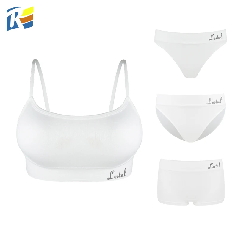 
Customized LOGO Seamless Nylon Yoga 2 Piece Sets Women Bra and Panty Sets 