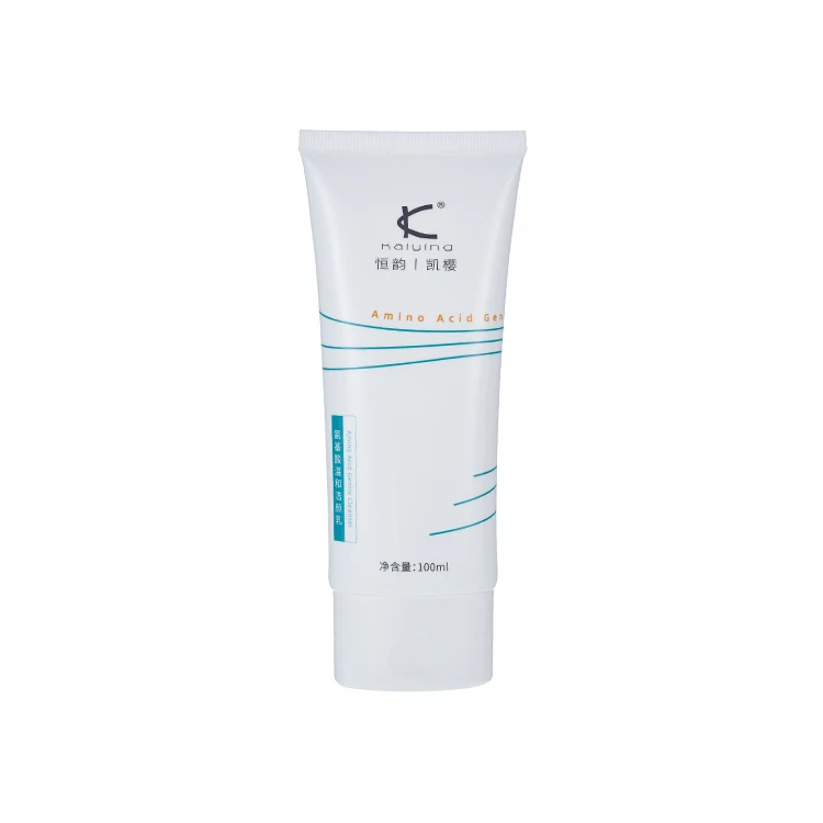 Empty PE Face Wash Cosmetics Packaging Oval Facial Cleanser Tube Container With Flip-Top-Cap