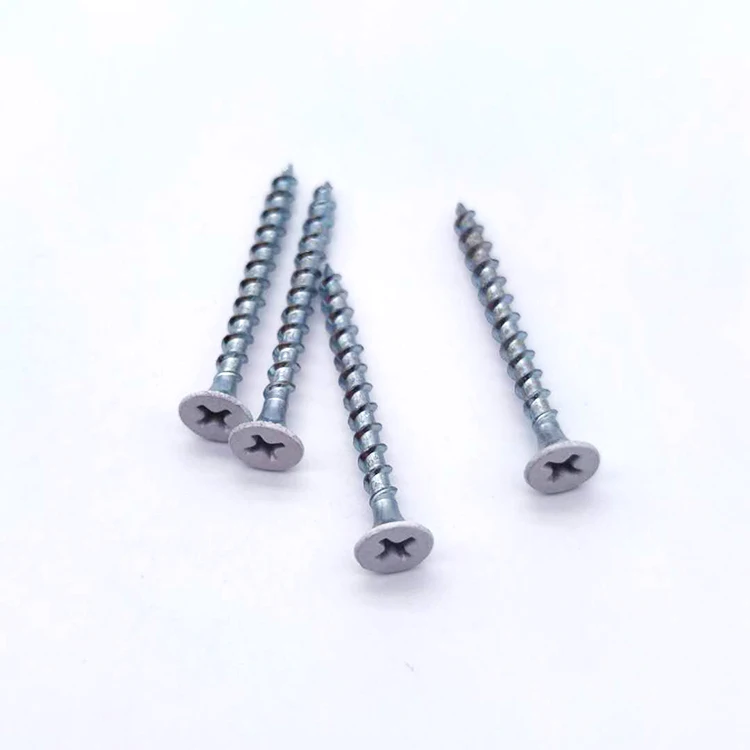 
Wholesale Garden Furniture Wood White Cross Groove Self Taping Screws Flat Head 