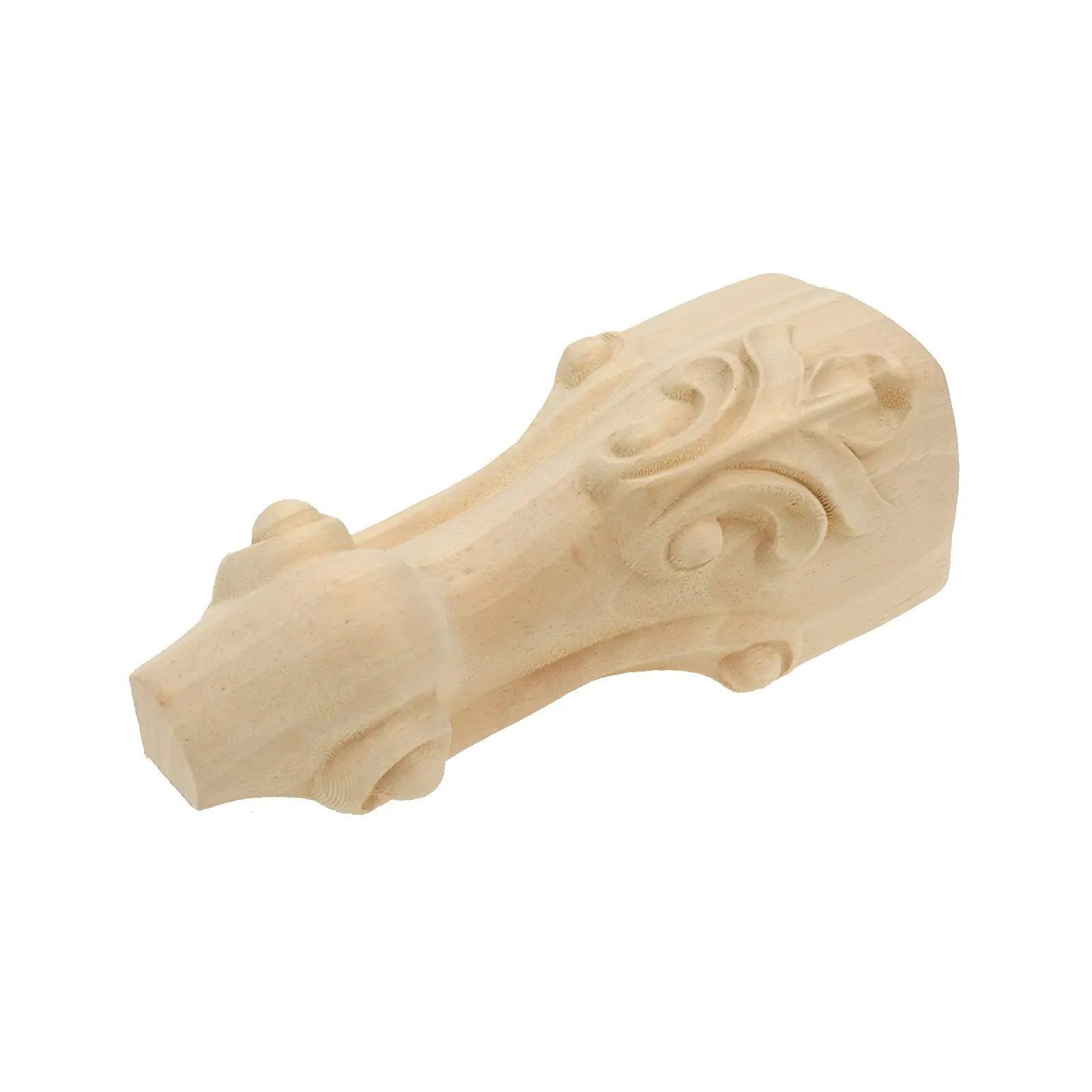 Wood Furniture Legs Unfinished Solid Wood Replacement Sofa Couch Chair Feet Carved Wood Feet Coffee Table Cabinet Feet Set of 4