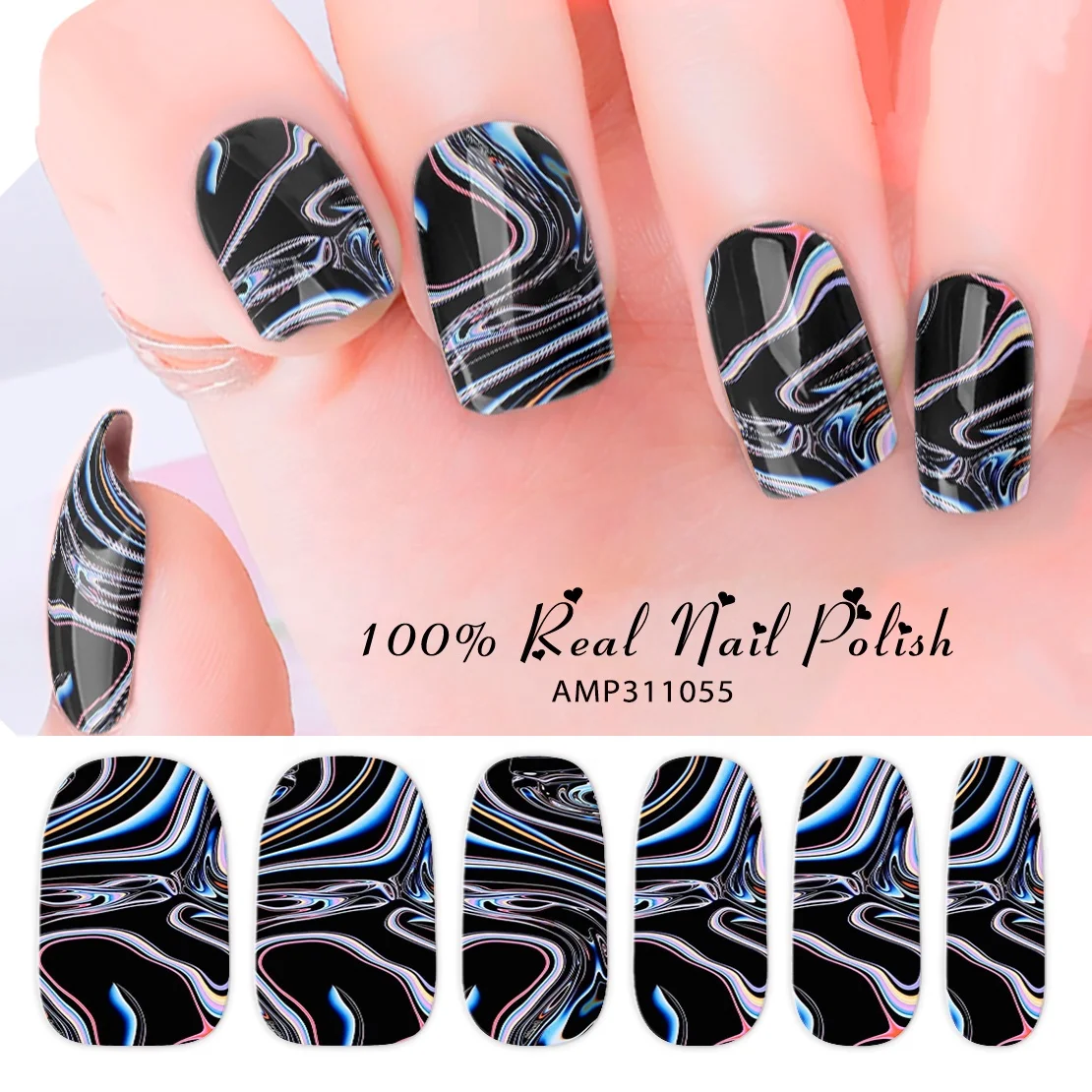 AMP/Olivia free samples full coverage self-adhesive nail polish decals