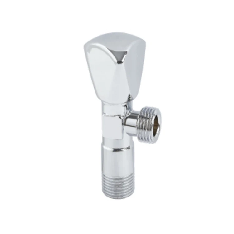Factory Price 1/2 inch Kitchen bathroom washing machine Polished chrome nickel plated Angle valve