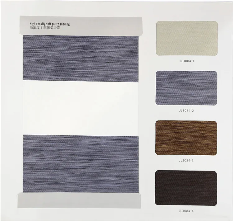 Полосатые двухслойные роликовые жалюзи в Корейском стиле