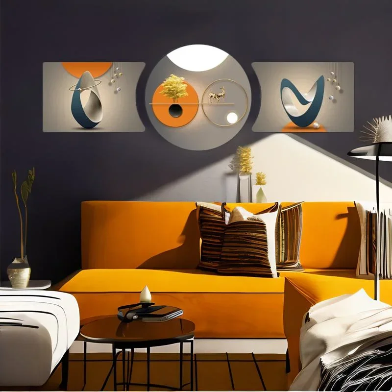 Living room decoration 3d nordic wall art canvas poster wholesale modern abstract design wall decor painting