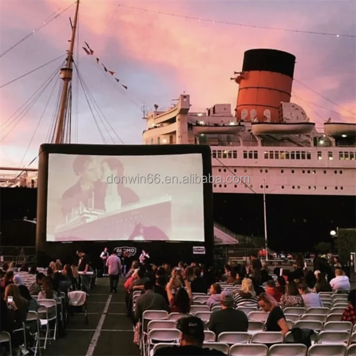 Backyard Open Air Cinema Outdoor TV Inflatable Movie Rear Projector Screen Air Sealed Inflatable Movie Screen