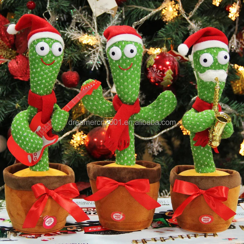 Wholesale Singing Talking Dancing Cactus Plush Repeat What You Say Music Light Up Baby Toys Gifts for Kids Toddlers