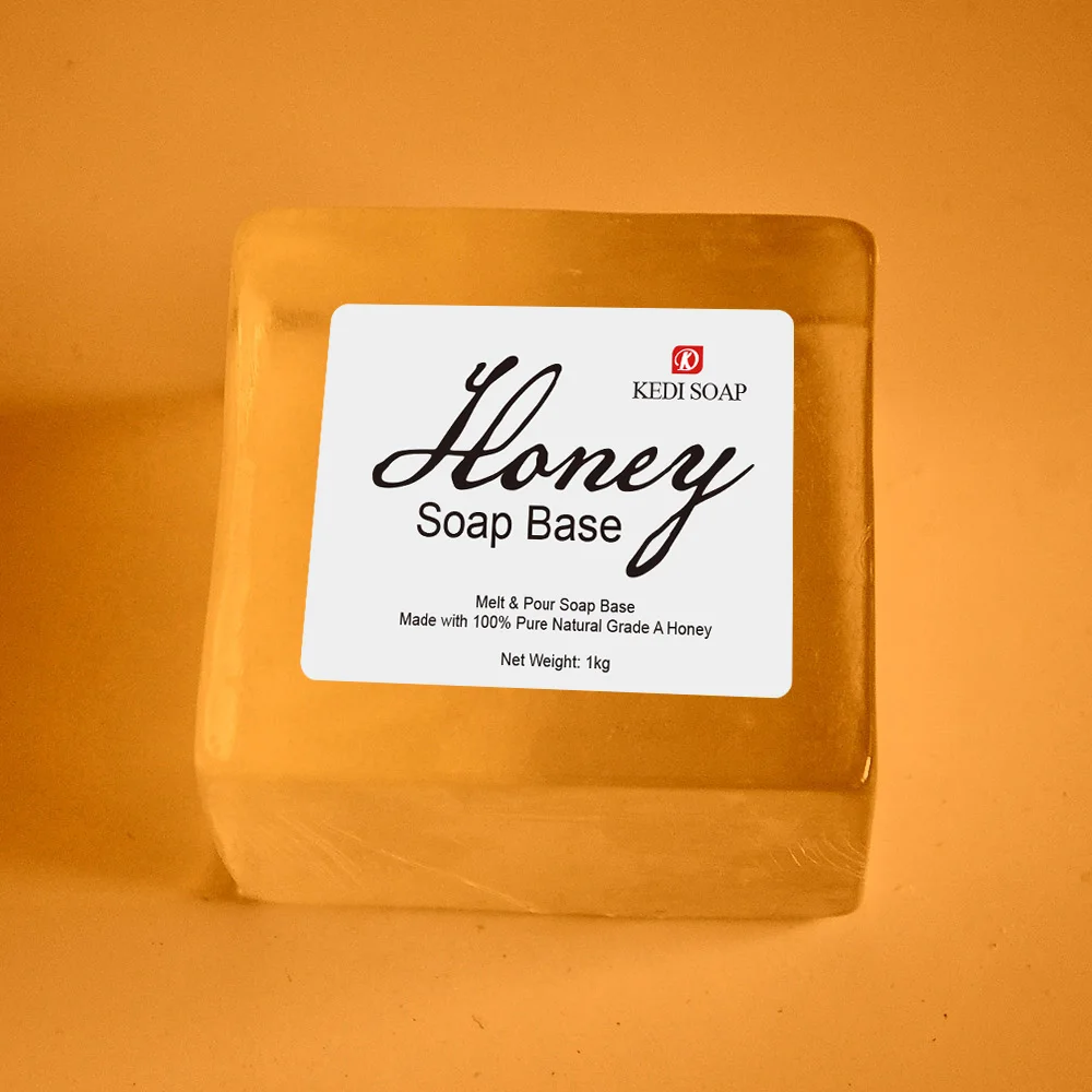 KD-78-16 1Kg Piece Natural Crystal Glycerin Honey Soap Base Melt and Pour Soap Base Manufacturer