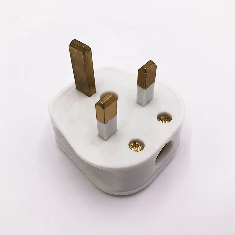 
XUANSHI white assemble UK 13 amp fused bs 3 pin household mains plug 