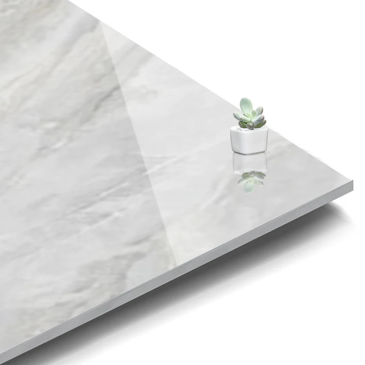 Big Tile Light Grey Living Room Wall Decor Extra Large Polished Glazed Marble Porcelain Slab 1200x2400 Tiles Infinite Texture