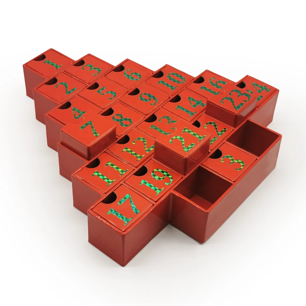 Custom Christmas Paper Box Christmas Advent Calendar Gift Box Packaging Christmas Gift Box