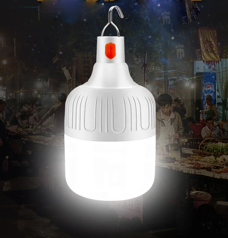 
Portable Camping Bulb 100W Rechargeable Lantern Work Light Emergency LED Bulb 