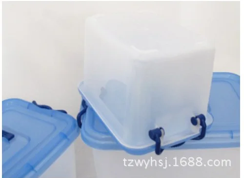 6L PP plastic small hard storage organizer container box with handle