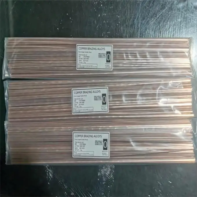 Environmentally Friendly CADMIUM FREE SILVER BRAZING ALLOYS AWS 5.8 BAg-7 DIN 8513 L-Ag56Sn rod 2.5*500mm OEM Available