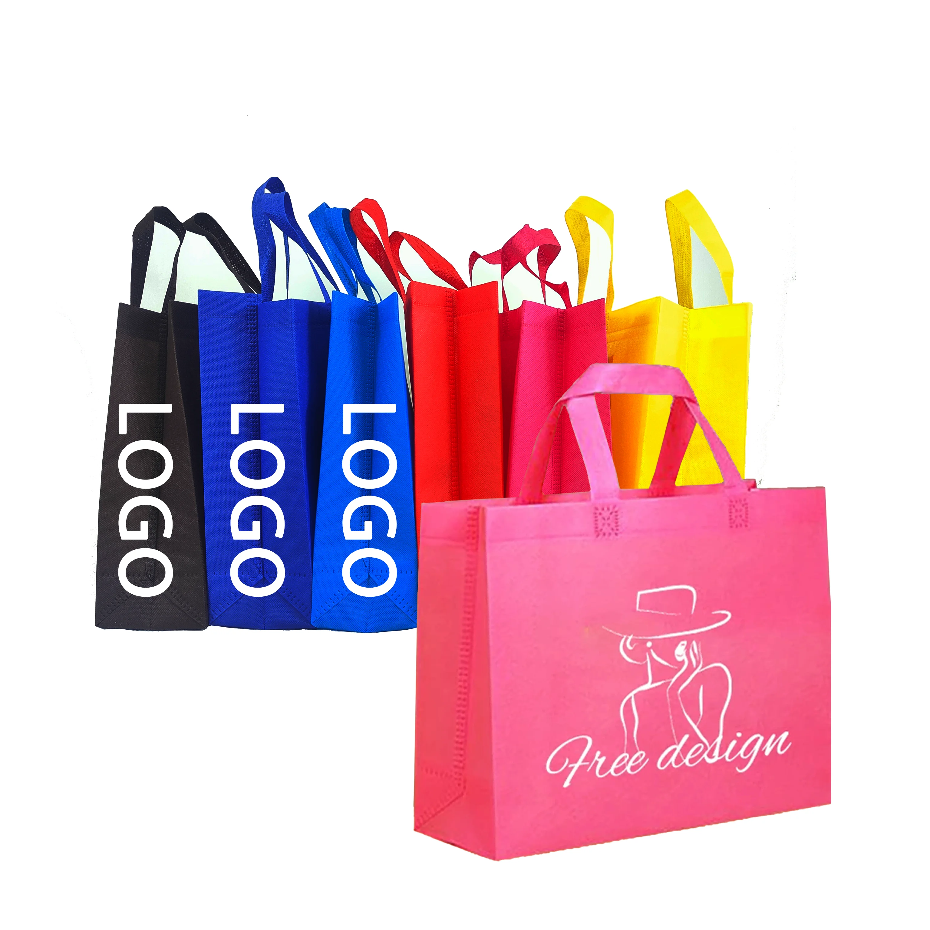 Factory sale boutique nonwoven bag eco friendly laminated Full color printing  Reusable shopping Bag non woven bag