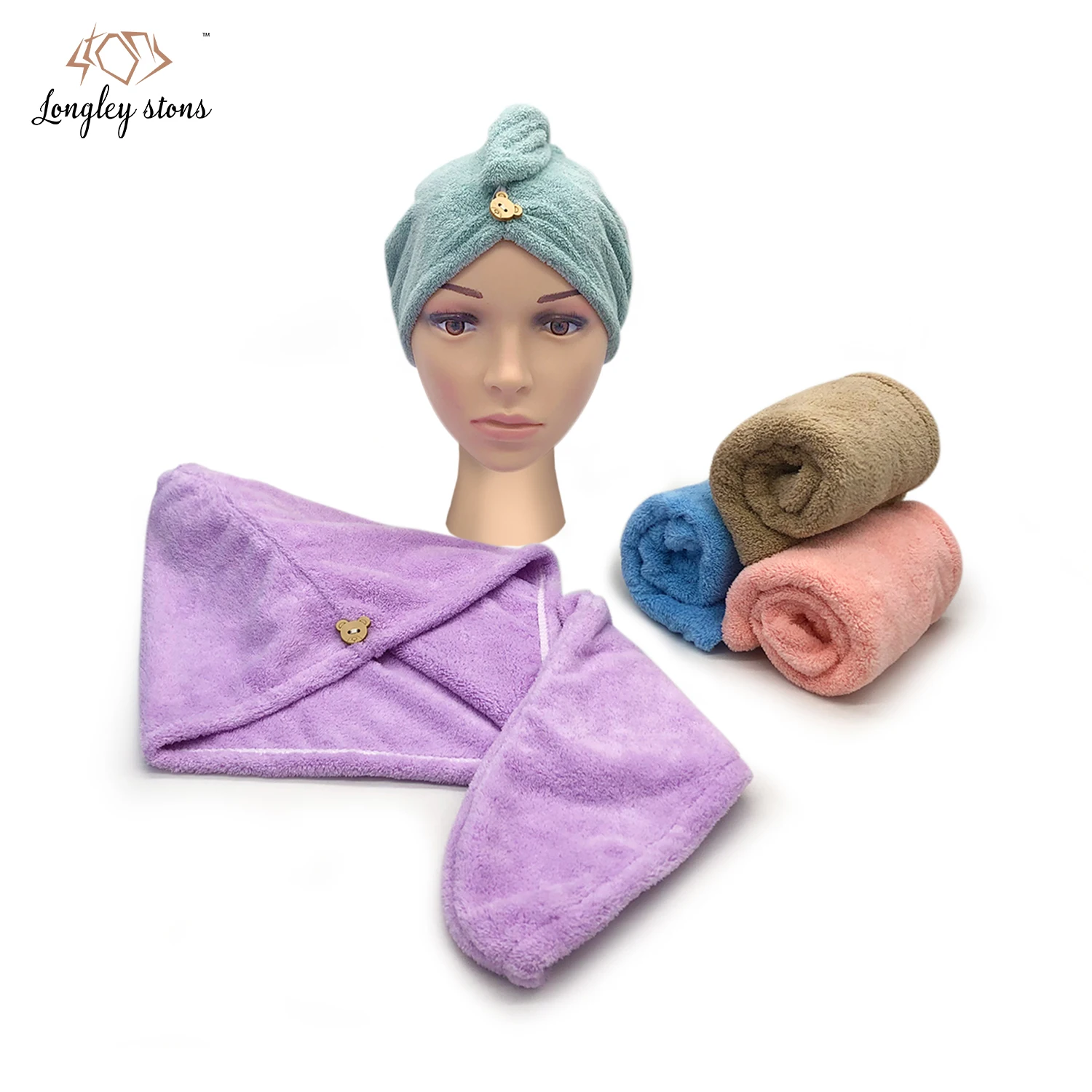 Wholesale Customized Factory Price Soft Turban  Microfiber Hair Towel