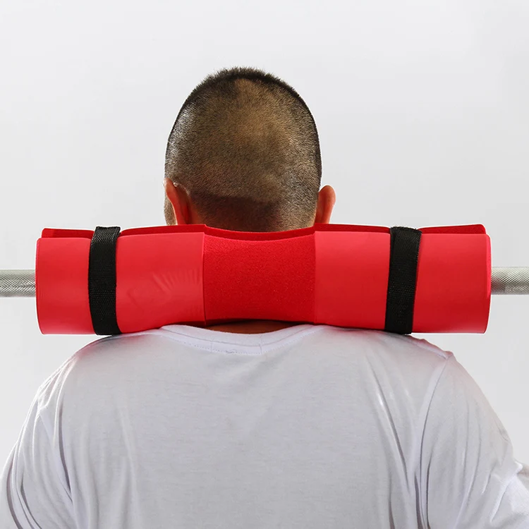 
Weightlifting Shoulder Protective Foam Barbell Pad Long Pink Neck Shoulder Barbell Squat Pad With Straps 