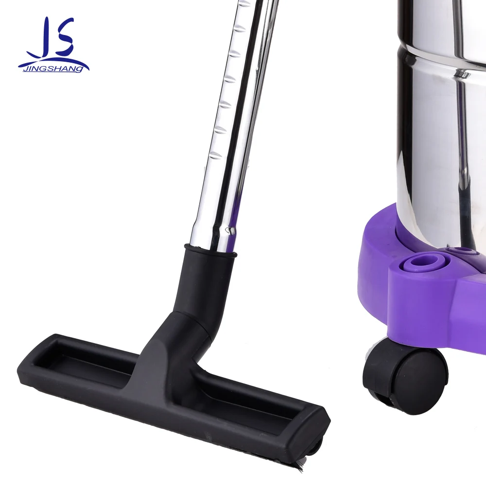 
35 Litre Purple Stainless Steel Canister Vacuum Cleaner With Wet Dry Brushes 
