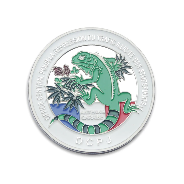 Custom Souvenir Gold Silver Plated Commemorative Dinosaur Panda Animal Coin