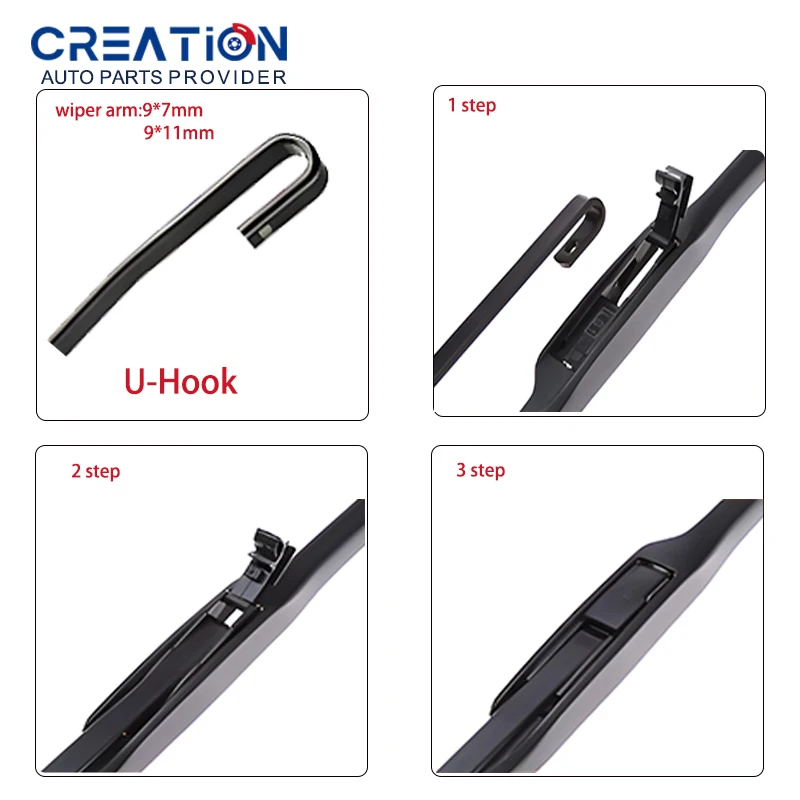 CREATION 2024 high quality car windshield hybrid wiper blades  hybrid wiper blades japanese  car wiper blades
