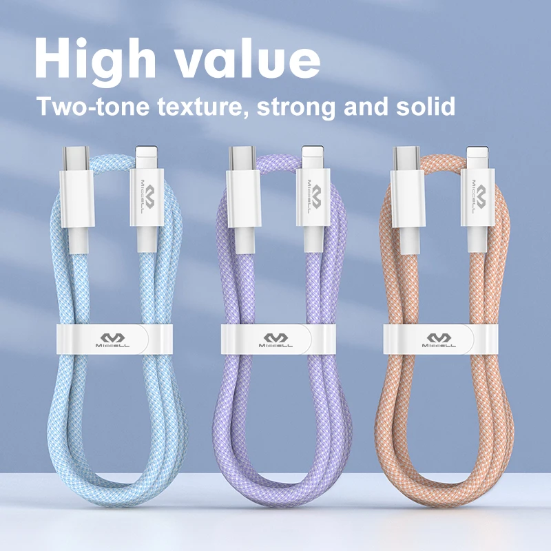 Для iphone 14 PD кабель USB 3A быстрой зарядки кабель-Переходник usb c на с разъемом usb-c для 27w 8 pin нейлоновый type-c