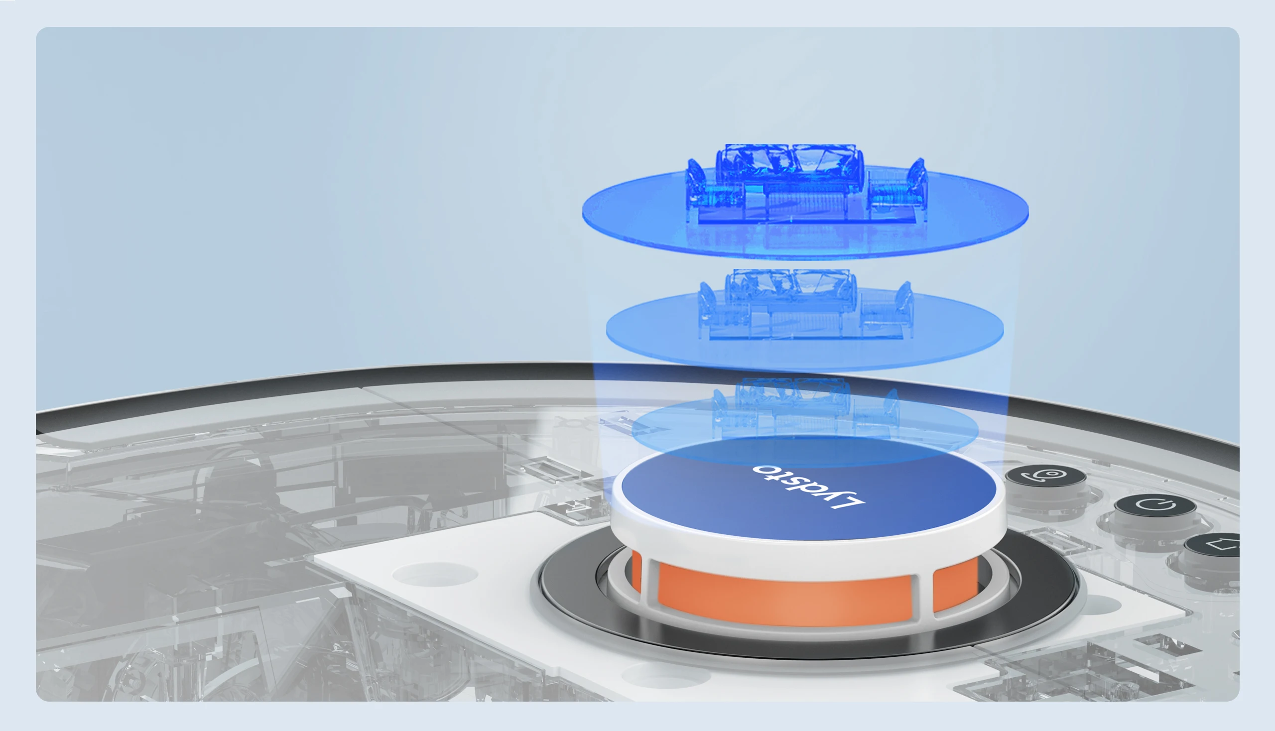 Lydsto flagship vacuum robot cleaner product W2 with sweep & mop ozone sterilization hot air drying 5000Pa strong suction