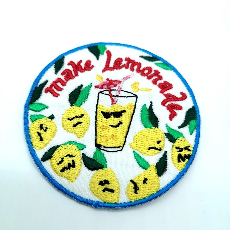 Funny Lemon fruit patch embroidered for clothing