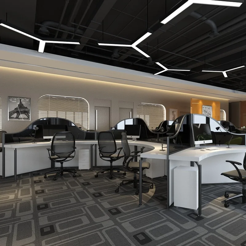 Indoor Adjustable Lighting Shopping Store Office Pendant Lamp 4ft 30w 40w Office Linear Light