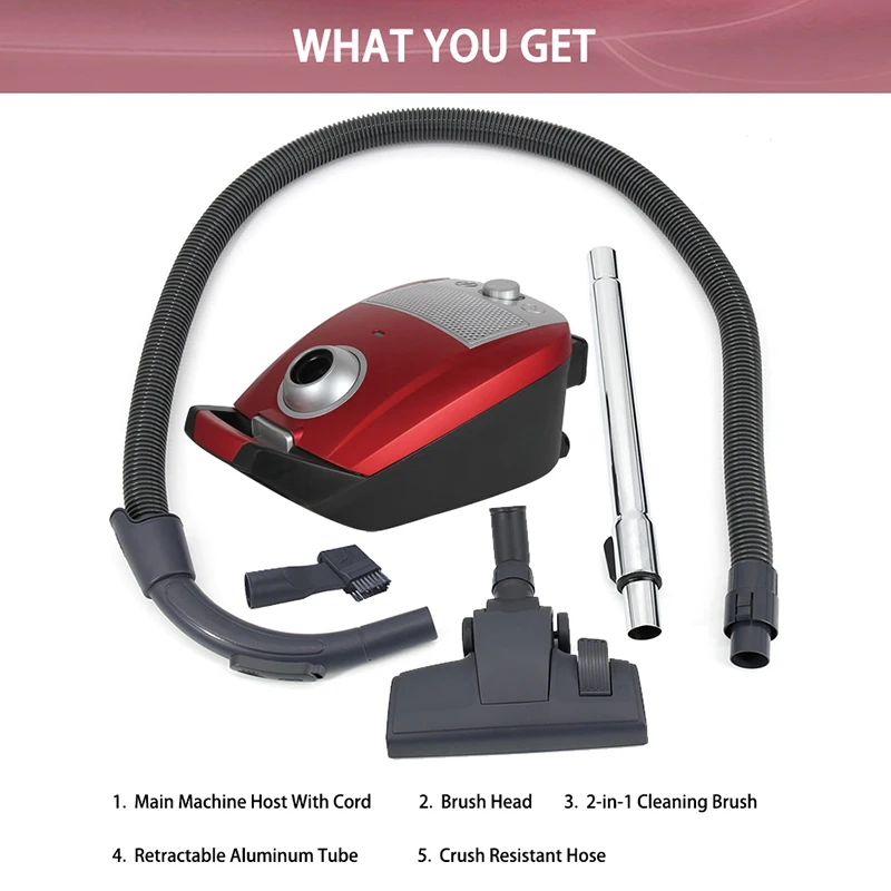 Shiny XL-307 Lightweight Top Sale HEPA Filter Bagged Vacuum Cleaner