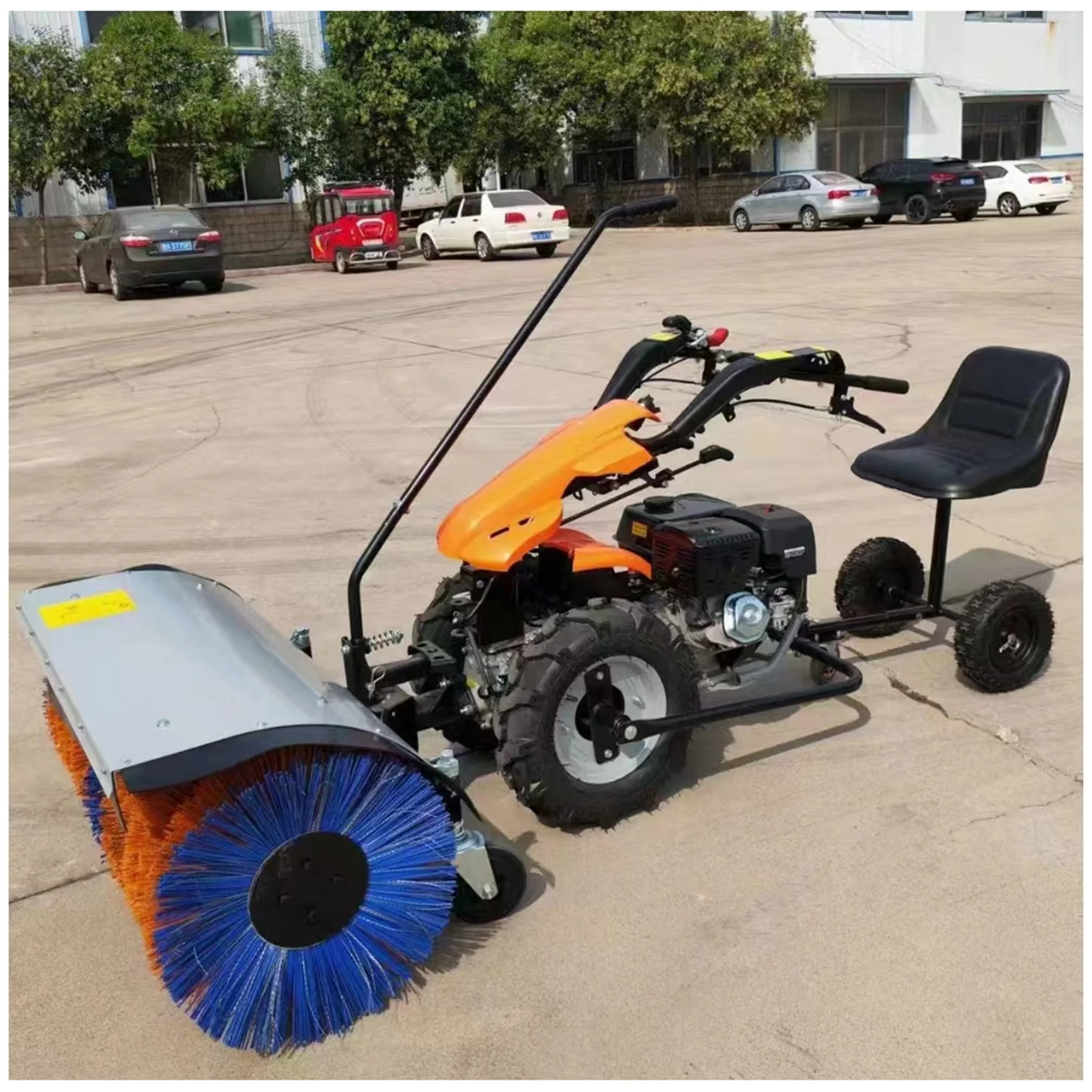 Ride-on Snow Sweeping Machine Economic Gasoline Powered 15Hp Snow Broom Snowplow