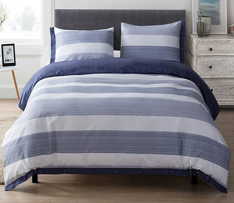 Duvet Cover Set 100% Washed Cotton Linen Feel Super Soft Comfortable Chic Lightweight 3 PCs Home Bedding Set