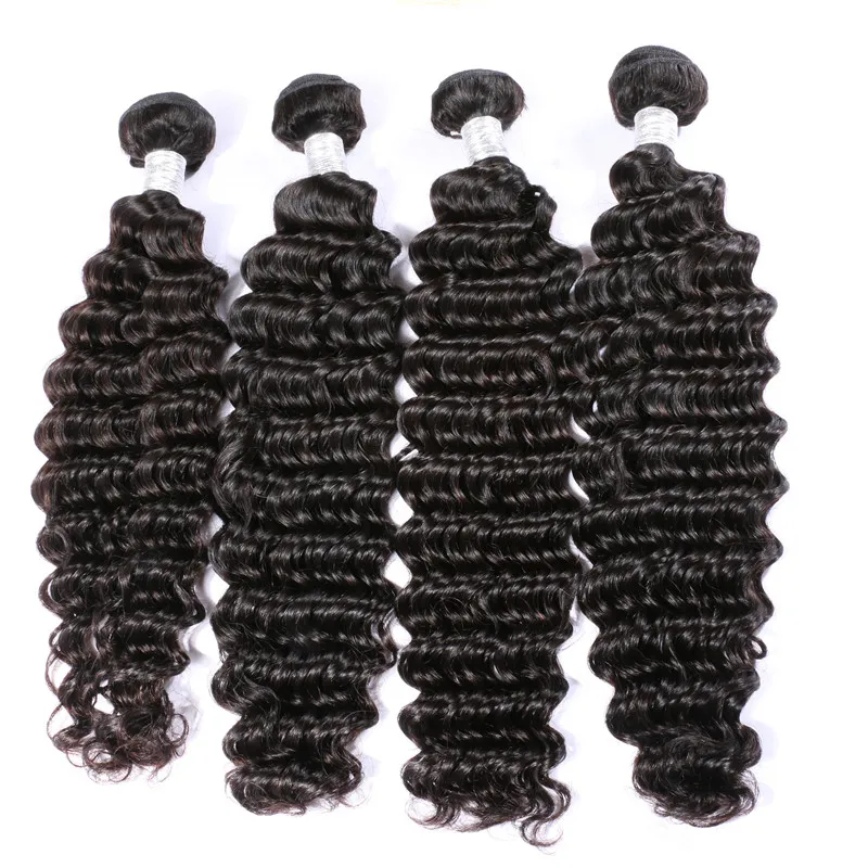 Unprocessed Raw Body Wave Deep Wave Bundle Cheap Natural Black Brazilian Indian Human Hair Vendors with Cuticle Alignment