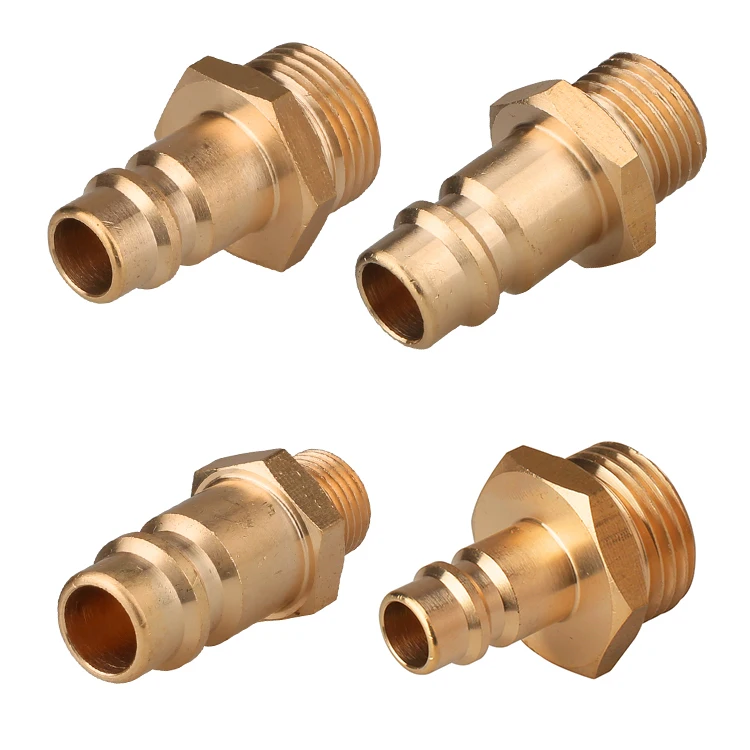 
Pneumatic pipe fitting quick brass npt 1/8 union male coupler 