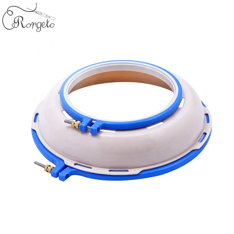 
SKC High Quality Round Double Layer Embroidery Tools Plastic Embroidery Frame Hoop Stand 