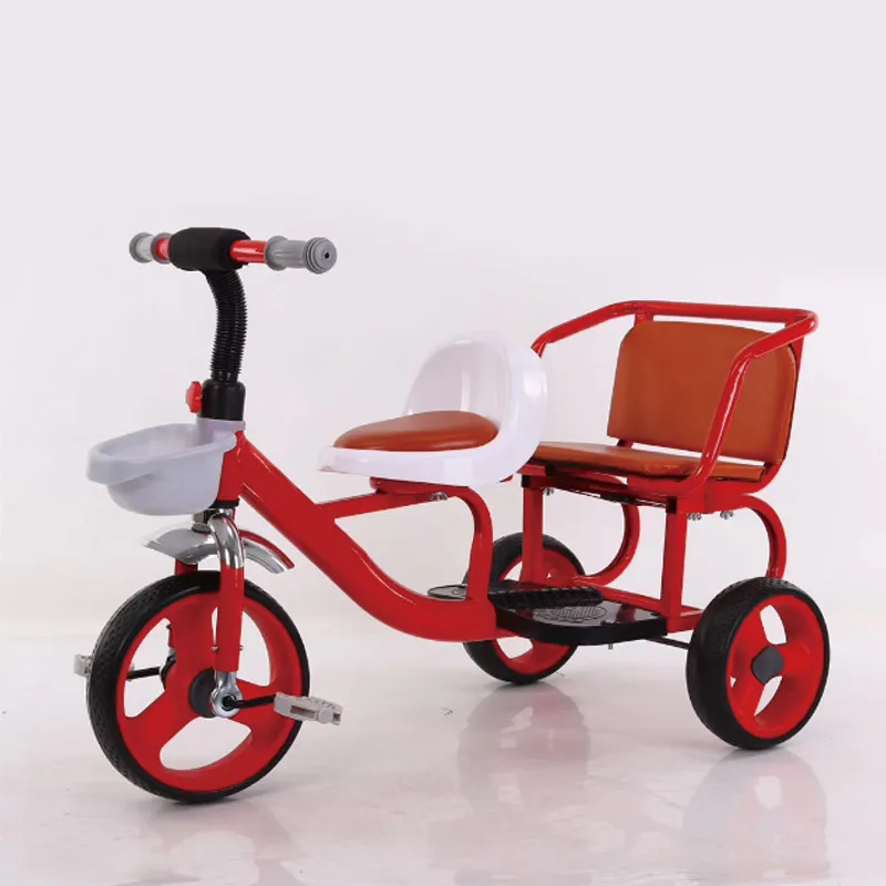 2023 Factory wholesale small kids double seat children tricycle  baby tricycle kids push tricycle