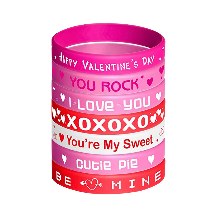 Cheap Promotional Custom Logo Design en Thin Rubber Silicone Bracelet Material Wrist Bands Customised Silicone Wristband
