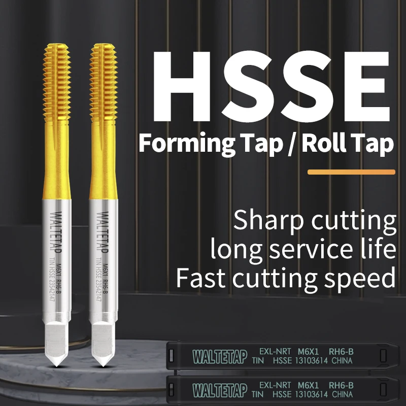 WALTETAP HSSE-M42 JIS Standard With Tin Roll Forming Tap M3 M4 M5 M6 M7 M8 M9 M10 M12 Machine Screw Thread Taps