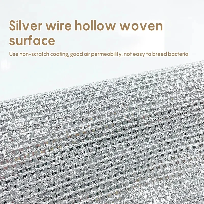 Custom Logo Wire Dishcloth Multipurpose Wire Dish washing Kitchen Rags Wet Dry Cleaning Cloth Wire Dish Towels