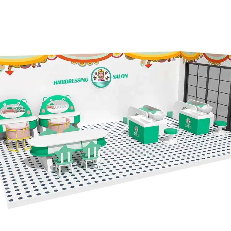 Good Factory Directly Sales Barber Shop Safe Angle Educational Wooden Outdoor Play House For Children