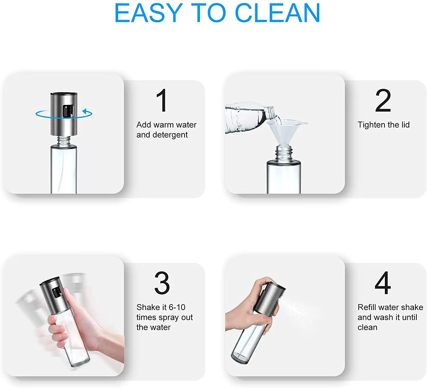 Amazon Hot Sale Salad BBQ Kitchen Baking Roasting Cooking Olive Oil Sprayer For Cooking