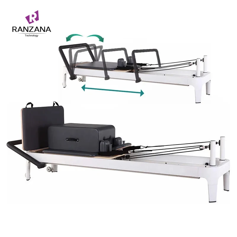 Multifunctional Balanced Whole Body Pilates Reformer Core Bed Studio Reformer White Aluminium Pilates Reformer