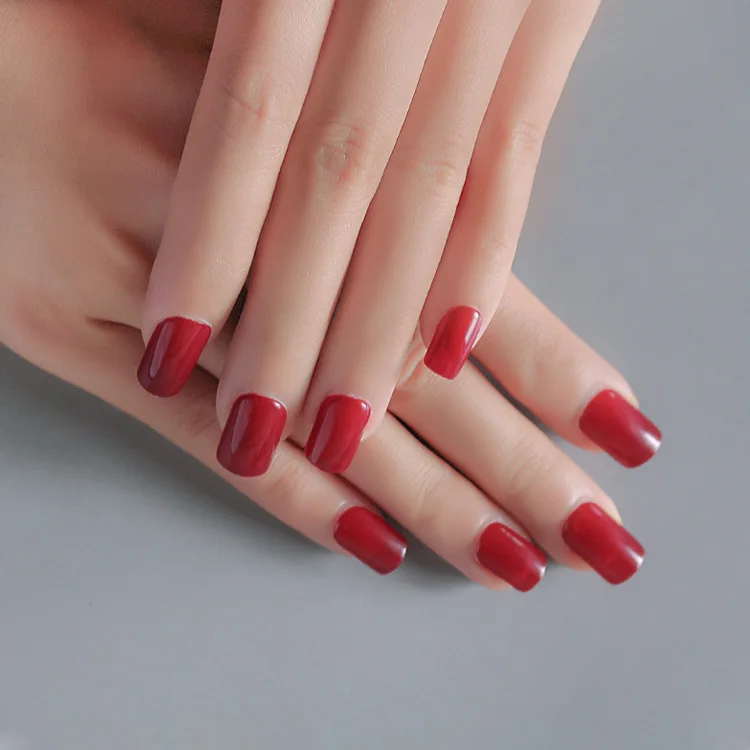 24pcs Packaging Press on Nail Wholesale Fake Nails Pure Color