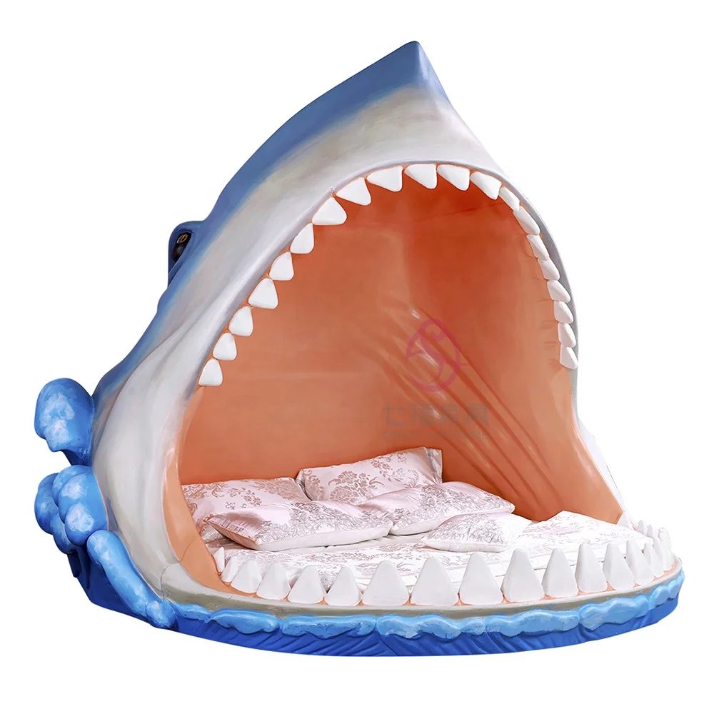 China Supply Hotel Home Bedroom Furniture Children Shark modeling Sex Bed Shark Sex Bed