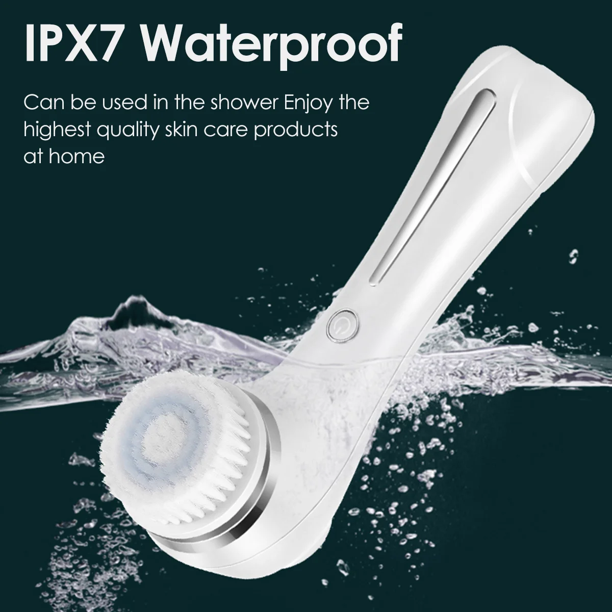 electric rechargeable ipx7 waterproof mini face exfoliator silicone skin face cleaner facial cleansing brush
