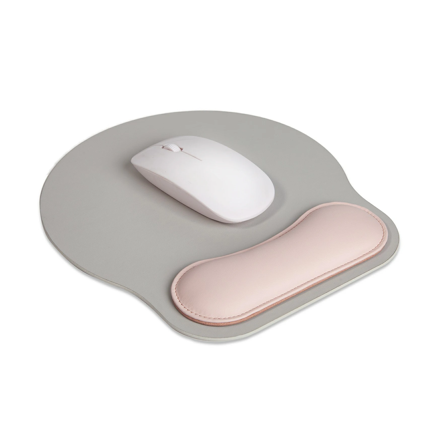 High Quality creative PU leather mouse pad non-slip, with divisable magnetic wrist support