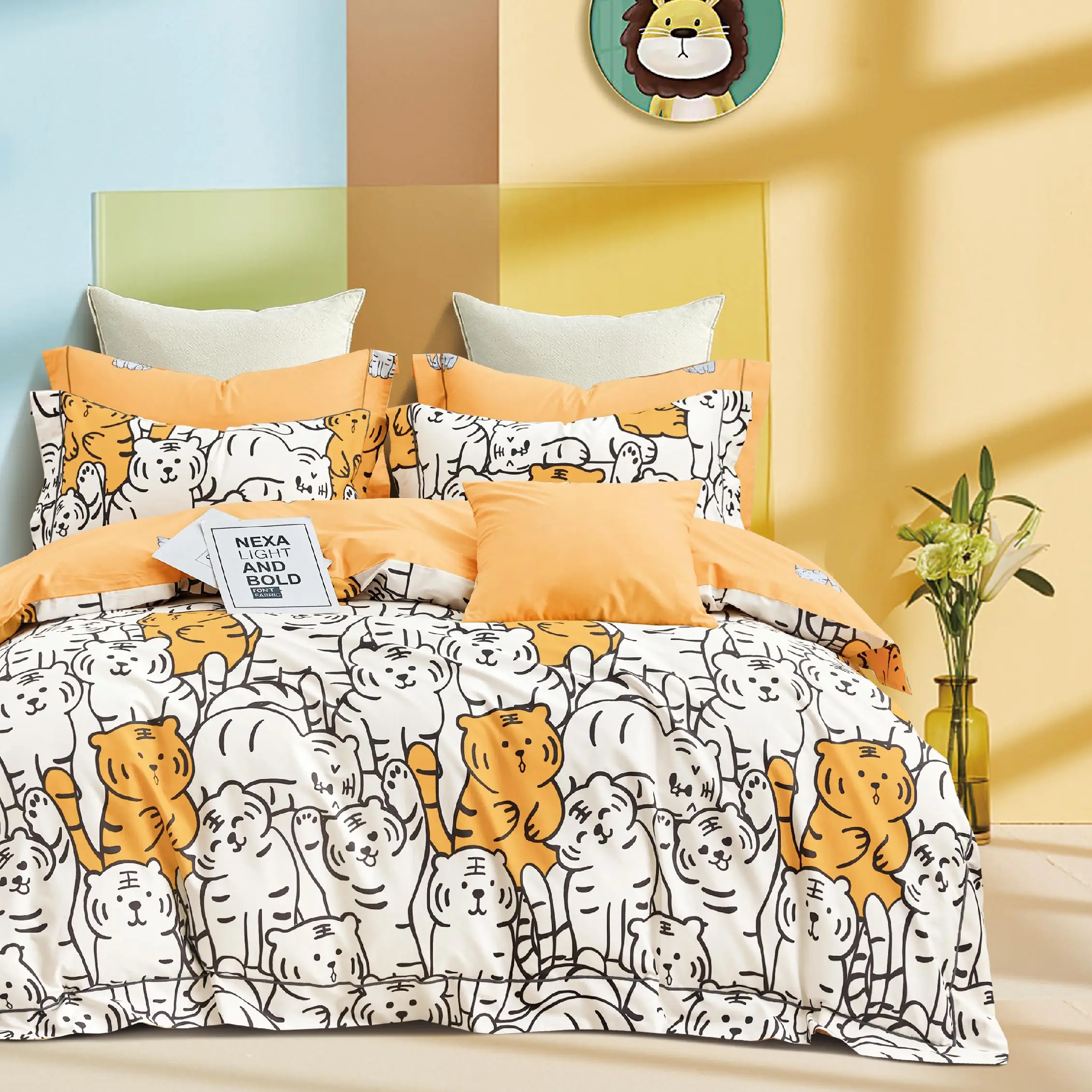 2022 new cartoon design 200tc twill cotton fabric for bedding