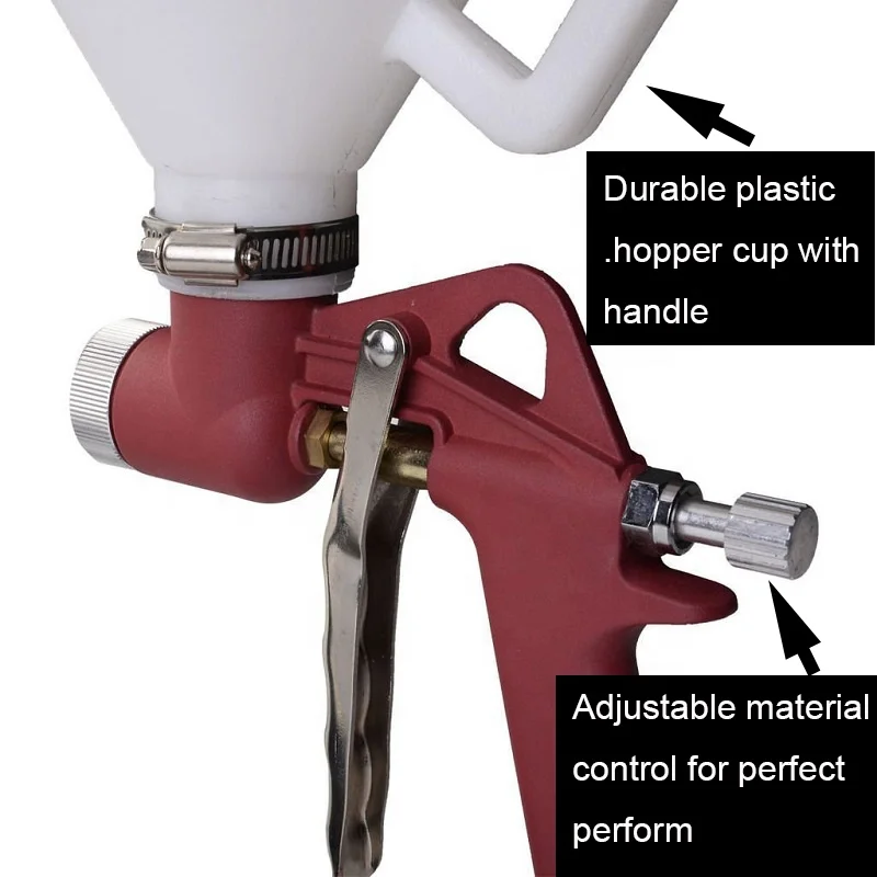 Plastic cup Air Hopper Spray Gun 1.45 Gallon Ceiling Wall Texture Paint Drywall Painting Sprayer B002